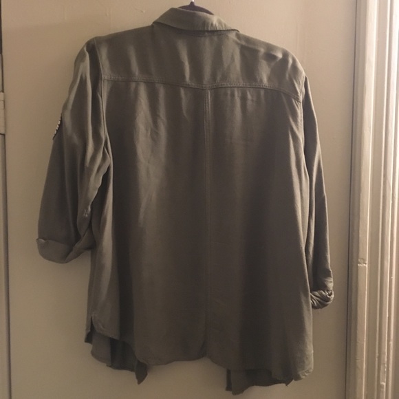 Green Patch Button Down - Picture 2 of 5